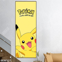 Tranh pikachu in cửa