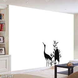 Tranh chim Hạc và lá cây