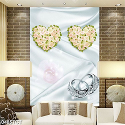 Tranh hoa hồng nền lụa