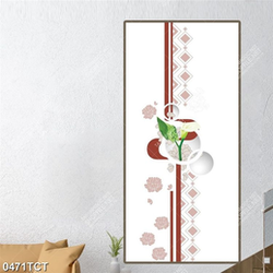 Tranh hoa vân môn họa tiết in kính