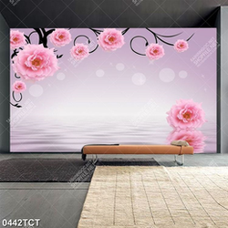 Tranh hoa hồng nền 3D