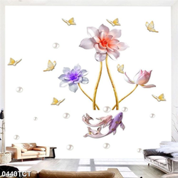 Tranh cá chép và hoa giả ngọc