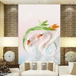 Tranh điêu khắc đôi chim công