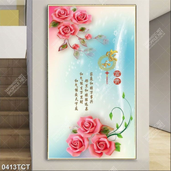 Tranh điêu khắc hoa hồng