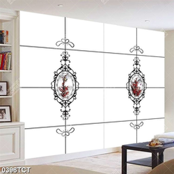 Tranh họa tiết và hoa đào in tủ