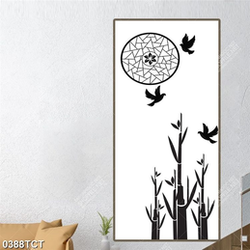 Tranh cây trúc in khổ dọc