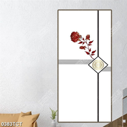 Tranh hoa hồng và họa tiết in kính