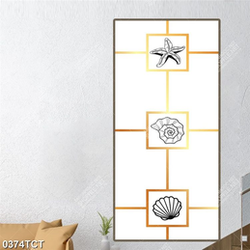 Tranh họa tiết ốc sò in khổ dọc