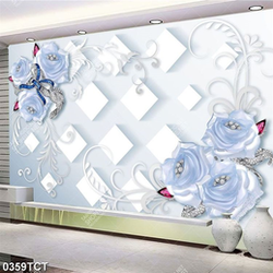 Tranh 3D hoa hồng giả ngọc