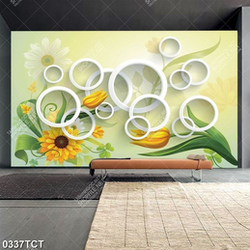 Tranh 3D hoa cúc vàng