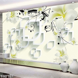 Tranh 3D hoa in tủ