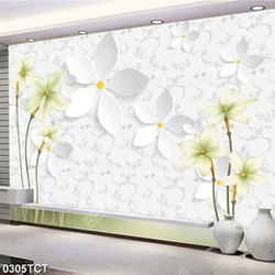 Tranh 3D hoa in tủ