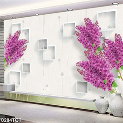 Tranh hoa lilac in tủ