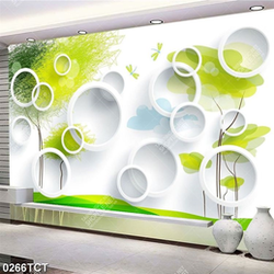 Tranh 3D cây in tủ