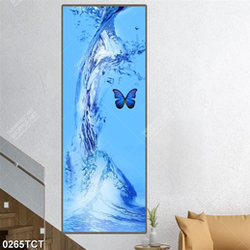 Tranh sóng nước in cửa