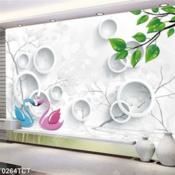 Tranh chim thiên nga in tủ chất lượng cao