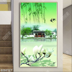 Tranh phong cảnh in cửa