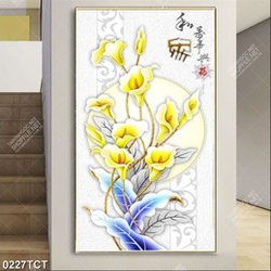 Tranh hoa văn môn in cửa đẹp