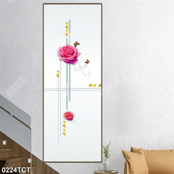 Tranh họa tiết trang trí và hoa hồng