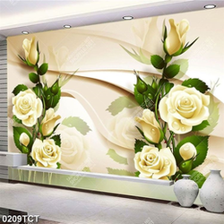 Tranh hoa hồng nền 3D