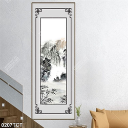 Tranh thác phong thủy in cửa