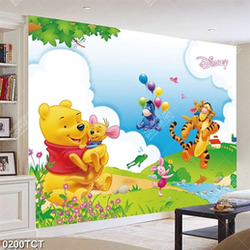 Tranh gấu pooh in tủ chất lượng cao