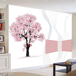 Tranh cây hoa đào in tủ chất lượng cao