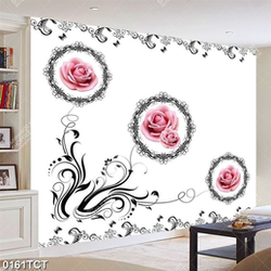 Tranh hoa hồng và hoa văn