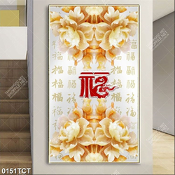 Tranh tài lộc hoa mẫu đơn giả ngọc