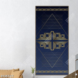 Tranh họa tiết nền xanh lam