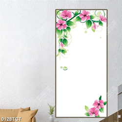 Tranh hoa in dán cửa