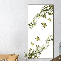 Tranh hoa văn in kính cửa