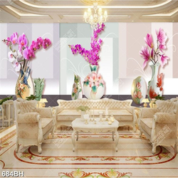 Tranh bình hoa in uv những bông hoa phong lan tím xinh đẹp