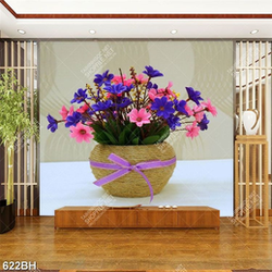 Tranh bình hoa treo tường những bông hoa tím hồng khoe sắc