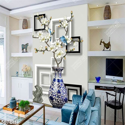 Tranh bình hoa nghệ thuật cành hoa mộc lan trắng tinh khiết