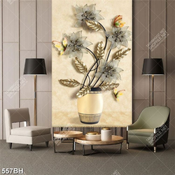 Tranh  decor bình hoa những bông hoa phù du bên đàn bướm Tranh  decor bình hoa những bông hoa phù du bên đàn bướm