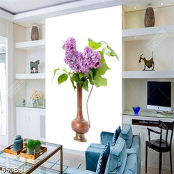 Tranh bình hoa psd bông hoa tú cầu trong chiếc bình nhỏ xinh