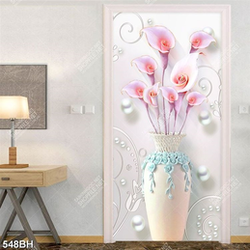 Tranh bình hoa decor những bông hoa lục bình trong bình gốm