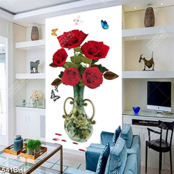 Tranh bình hoa nghệ thuật những bông hoa hồng nhung rực rỡ