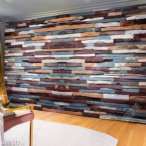 Tranh gắn tường nền gạch nhiều màu đẹp