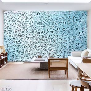 Tranh gắn tường 3D giọt mưa trên ô kính