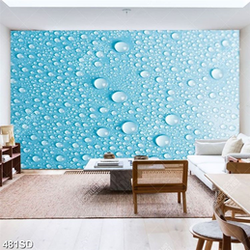 Tranh trang trí tường nhà giọt mưa trên ô kính in uv