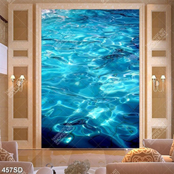 Tranh 3D mặt hồ nước gợn sóng in uv