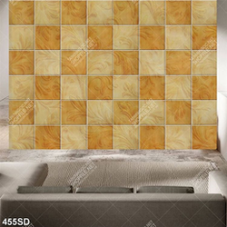 Tranh  ghép 3D hoa văn trên nền gạch ốp tường in uv