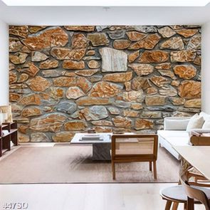 Tranh 3D gạch sỏi trang trí tường