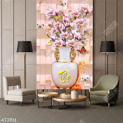 Tranh bình hoa psd những bông hoa mộc lan nở rực rỡ