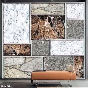 Tranh tranh ốp tường hoạ tiết vân đá in kính