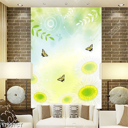 Tranh bướm và họa tiết lá