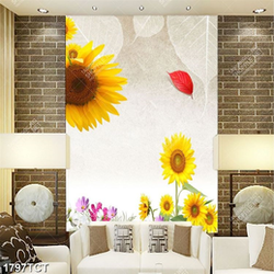 Tranh hoa hướng dương in tủ đẹp