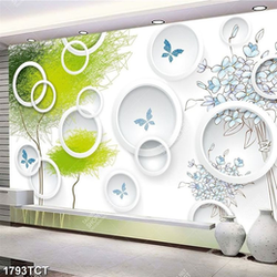 Tranh họa tiết hoa nền 3D